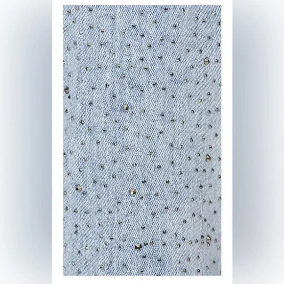 NEW GENERATION LOVE JANET CRYSTAL DENIM PANTS LIGHT BLUE $275 NWT SZ 29‎ - Picture 3 of 7